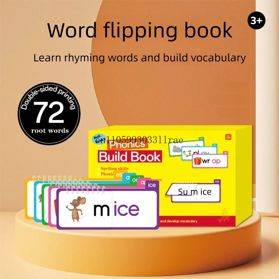 Read and Rhyme Flip Books for Kids English Vocabulary Learning Teaching Aids