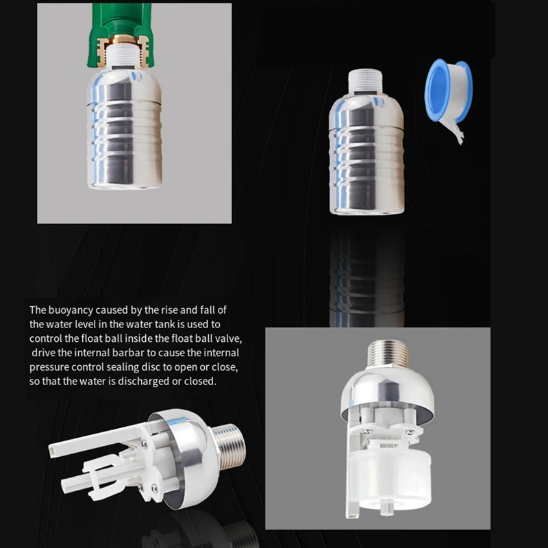 A74E-Valvola a galleggiante con controllo del livello dell'acqua completamente automatica, mini valvola a galleggiante con spegnimento automatico