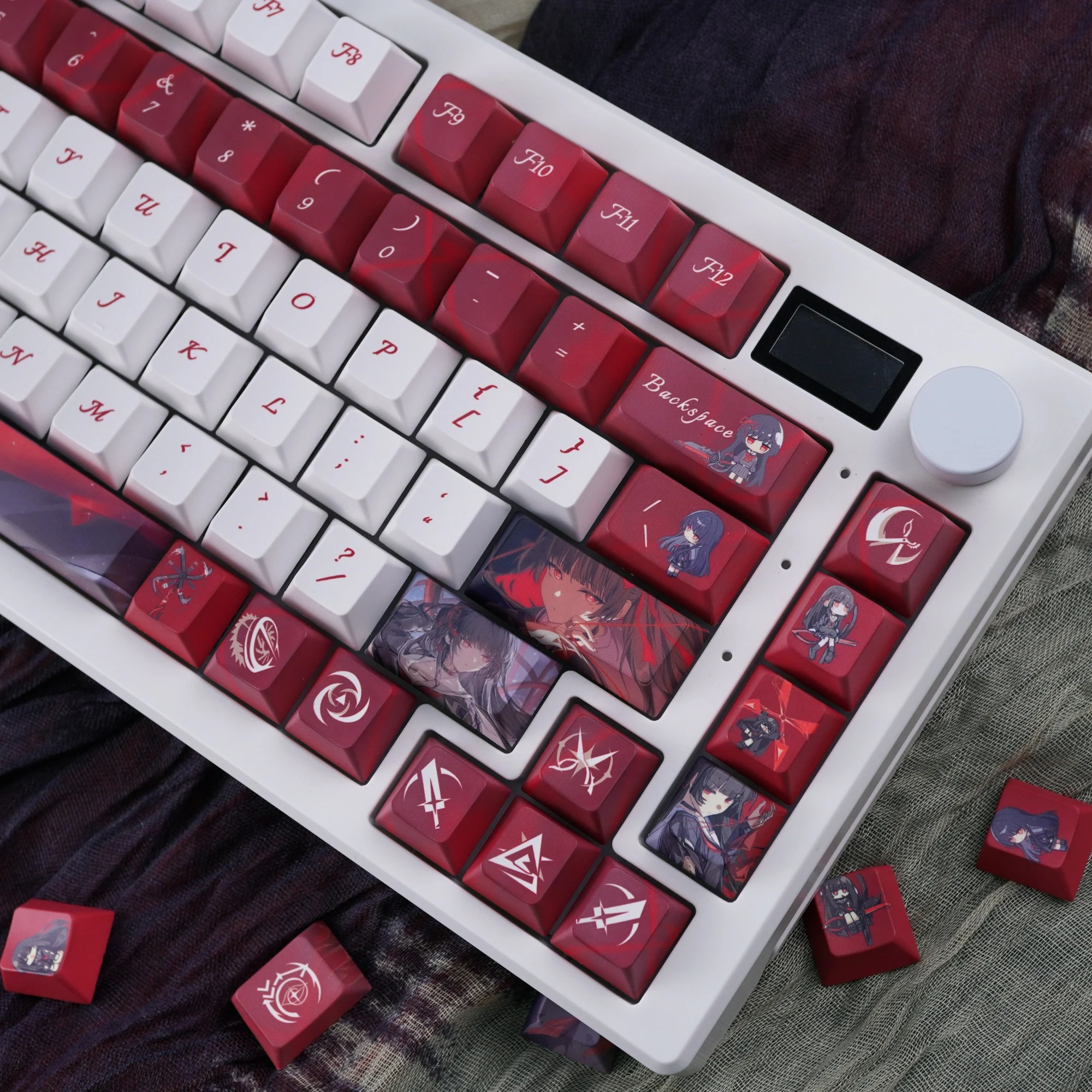 MAIMOOO Kuchiba Chisa Keycaps Cherry Profile Wuthering Waves PBT Custom Cartoon Anime Game Keycap for Mechanical Keyboard