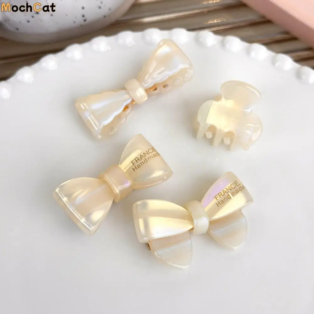 

Cute Jelly Color Bow Hairpin Barrettes Side Clip Mini Hair Claw Hair Accessories Korean Style Acetic Acid Hair Clip Ladies