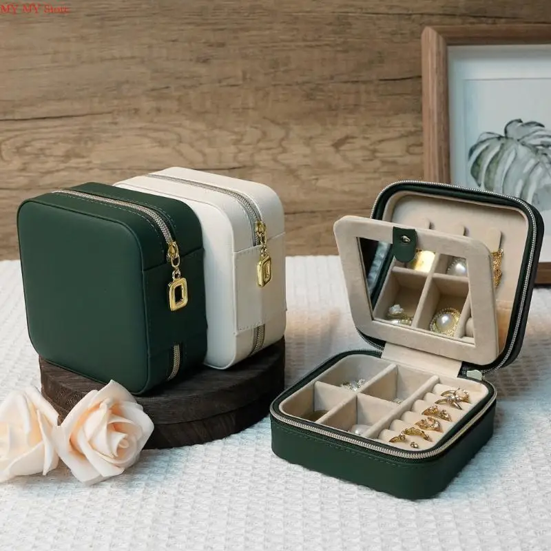 

N1HE практичная коробка для хранения ювелирных изделий с несколькими отделениями и бархатной подкладкой, водонепроницаемый для