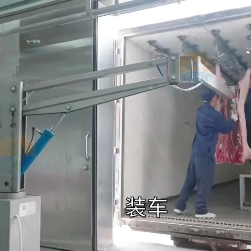 ذراع تحميل ذبيحة اللحوم الهيدروليكية لشاحنات مدخ الخنازير Abattoir