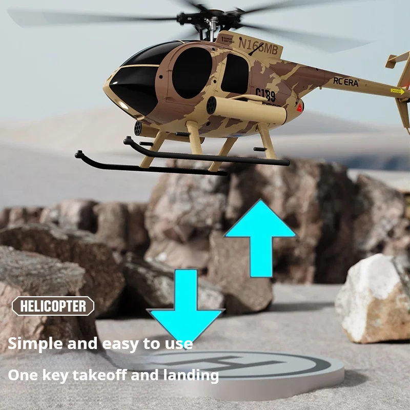Ferngesteuerter Hubschrauber C189 Vogelhubschrauber 1/28 doppeltes bürstenloses Vierkanal-Simulationsmodell Flugzeugspielzeug