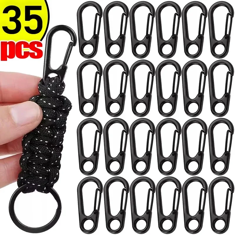 Sturdy Key Buckle Keychain Hanging Buckle Lightweight Zinc Alloy Black Burr Free Smooth Key Chain Carabiner Keyring Accessories