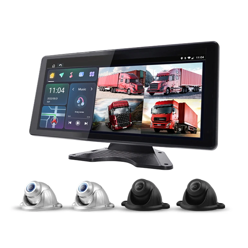 

10,36-дюймовый 4-канальный AHD 1080P грузовой автобус IPS сенсорный экран 4G GPS монитор DVR для автомобиля грузовика