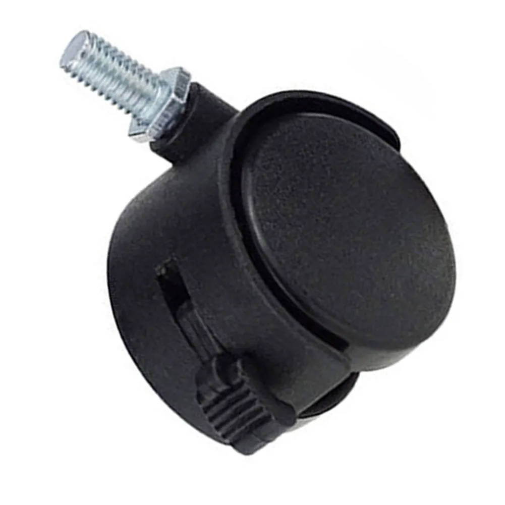 Double Wheels Furniture Wheels For Trolleys And Carts Plastic Caster Suitable For Trolleys Threaded Rod Connector