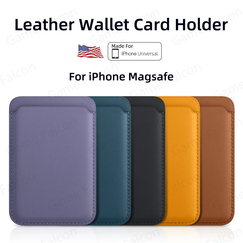 For Magsafe Magnetic Leather Wallet Case For iPhone 15 14 13 12 Pro Max Plus XS XR Phone Bag Holder Cover Adsorption Accessories