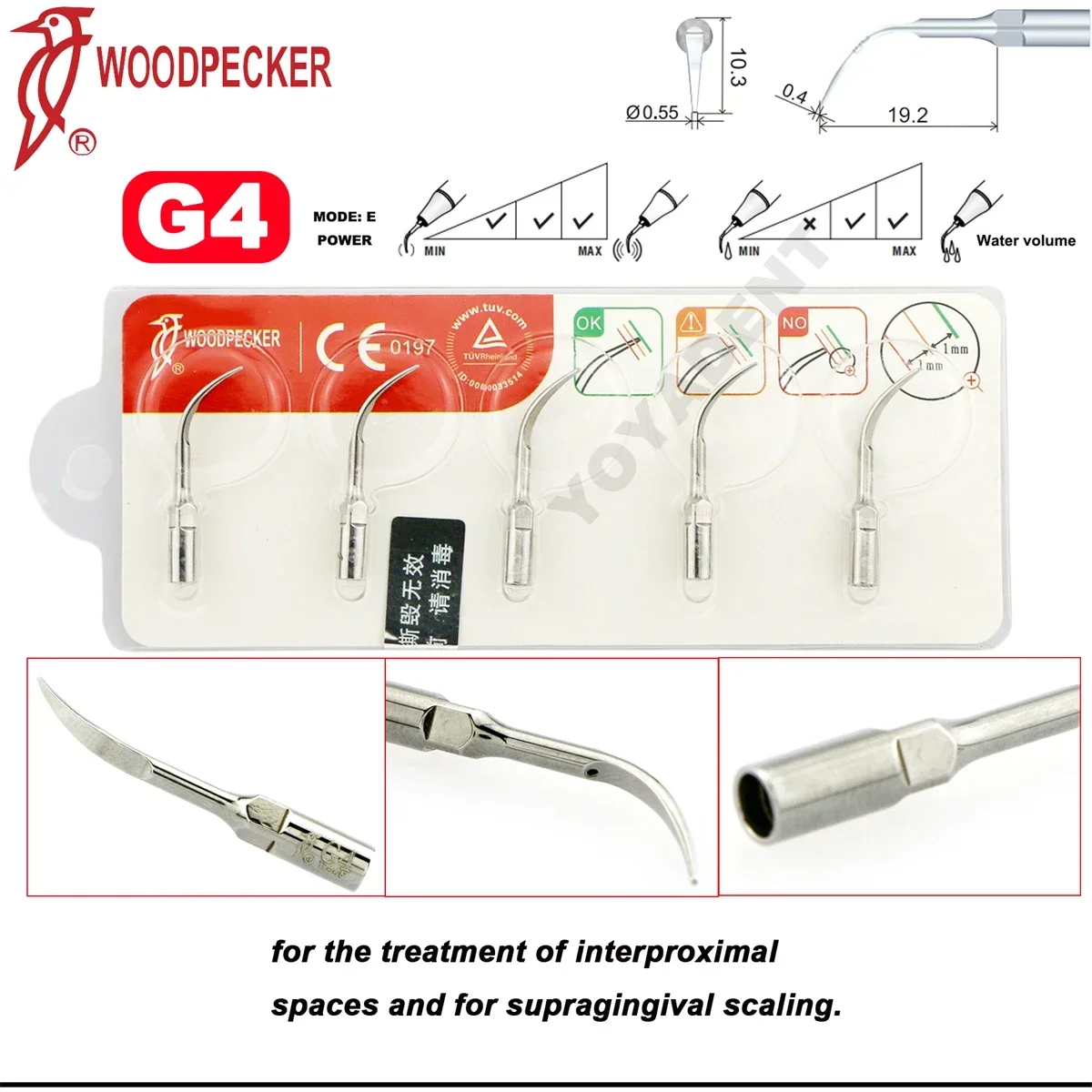 Насадки для стоматологического ультразвукового скалера Woodpecker G1/G2/G3/G4/G5/G6/G7/G8/G9/G10/G11/G12 наконечника Фото №6