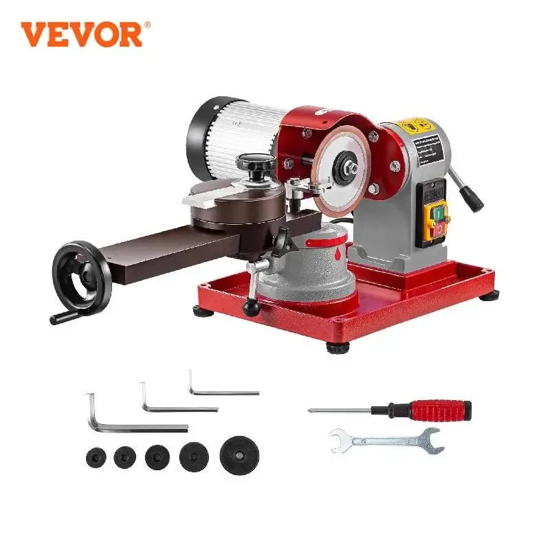 VEVOR 370W Circular Saw Blade Grinder Sharpener 5Inch Wheel Rotary Angle Mill Grinding for Carbide Tipped Saw Wood-Based Panel