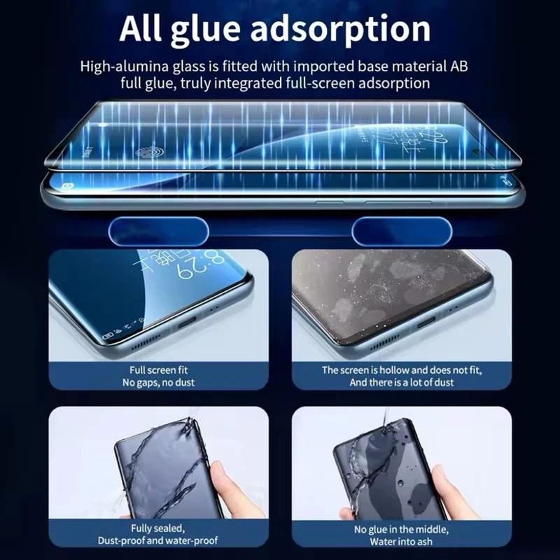 ل Honor 200 Pro 400 90 60 70 واقي شاشة ذو غراء كامل Honor Magic V 5 VS 2 3 7 5 6 Pro من الزجاج المقسى مع أداة المثبت