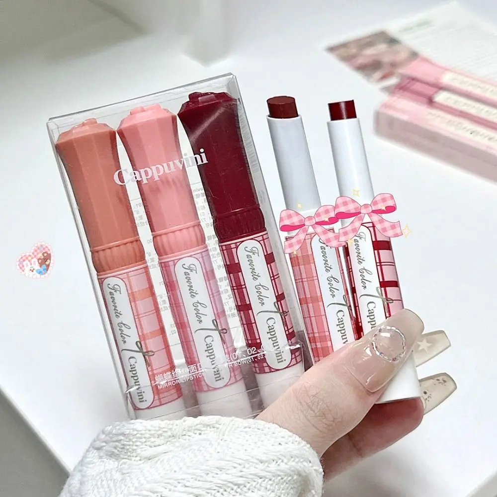 Schattige Boog Spiegel Water Lipgloss Waterdichte Hydraterende Jelly Lippenstift Doorschijnende Non-Stick Cup Lip Glazuur Lip Make-Up