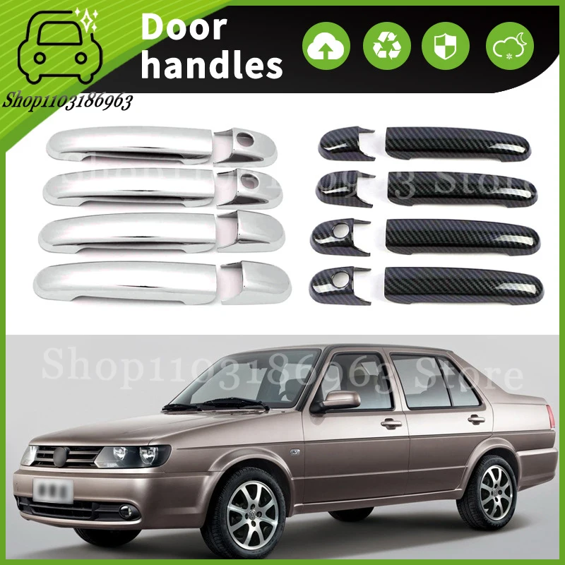 

Черная хромированная накладка на дверную ручку автомобиля для Volkswagen Jetta 2003-2012, аксессуары для стайлинга, автомобильные наклейки, автомобильные аксессуары