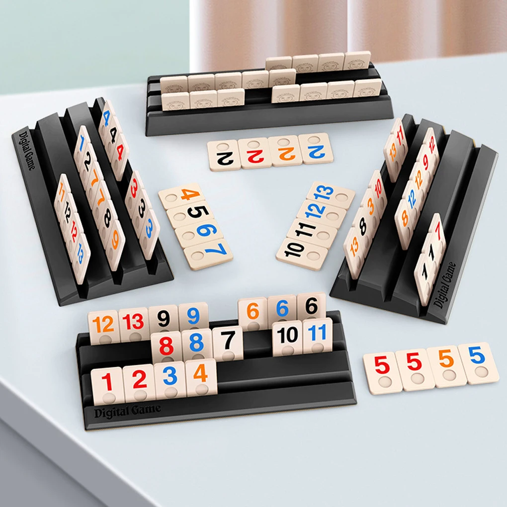 104 Piece Wooden Game Set Board Game Fun For Kids And Adults Alike 4 Integrated Bases black