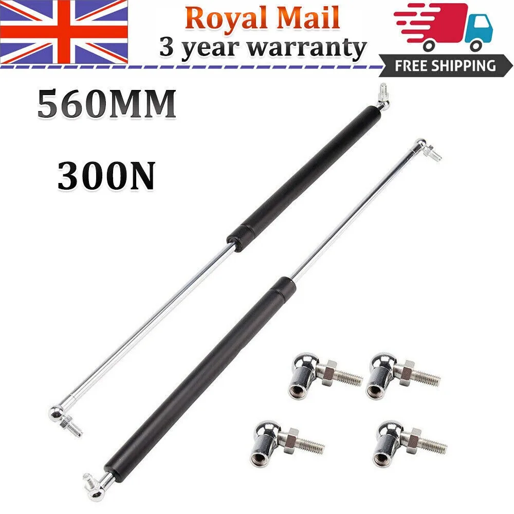 2x Bonnet Boot Gas Struts Bootlids Tailgates Part Hatchback Ball Studs Universal