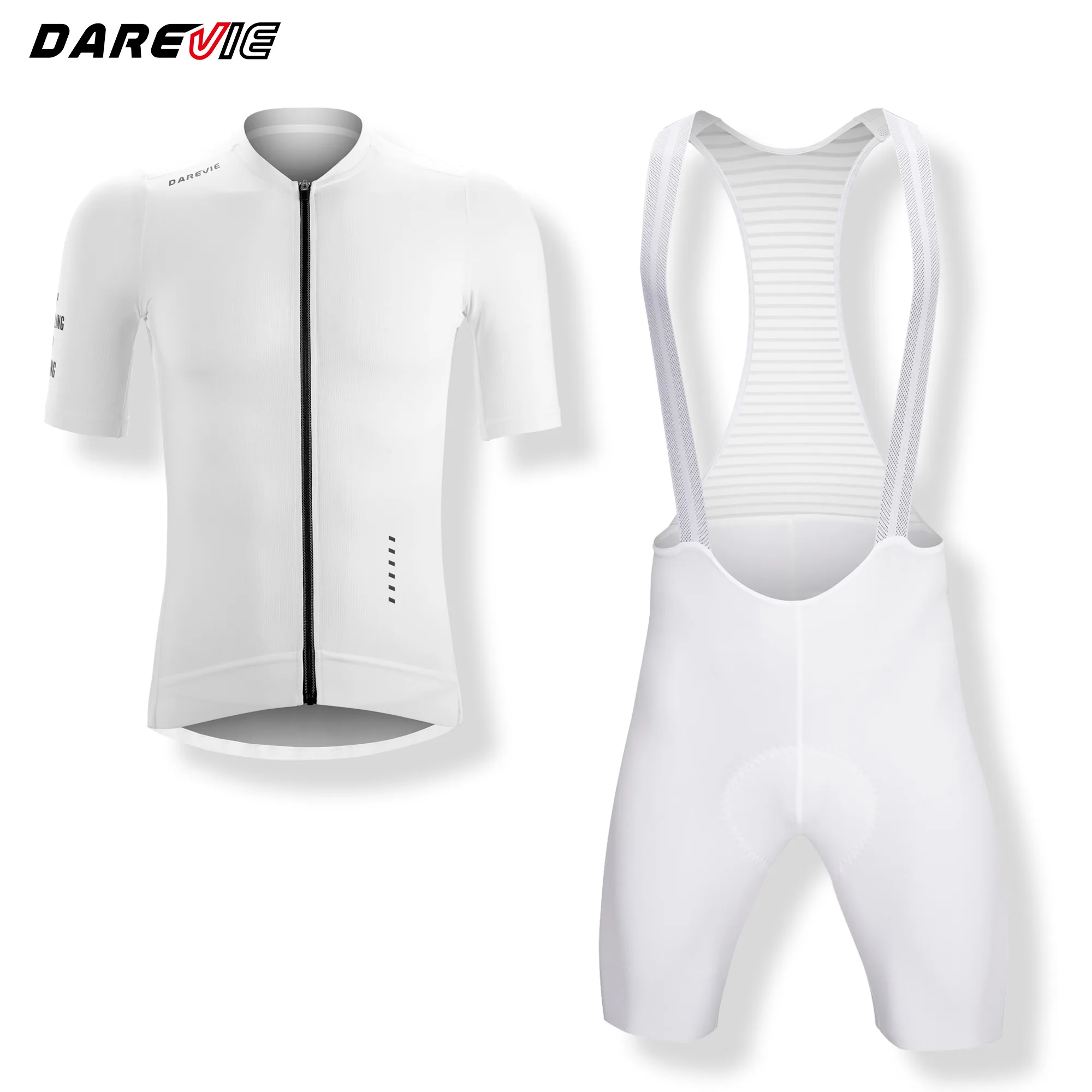 AliExpress DAREVIE Cycling Set Man 90kg/m³ 3D Shockproof Pad Quick Dry White Cycling Clothes For Men Soft Light Man Cycling Maillot PRO