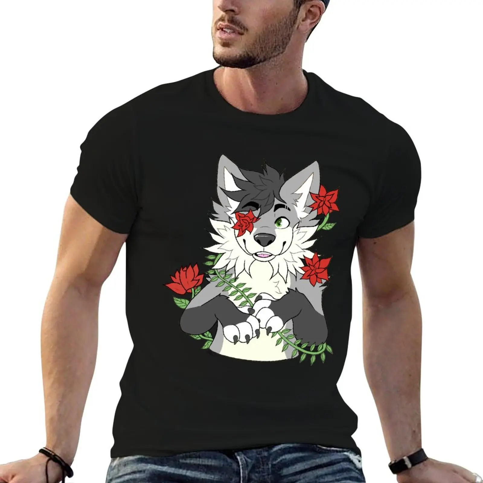 T-shirt Grey Wolf Ally Charity (homme), t-shirt graphique pour homme, t-shirt imprimé personnalisé pour homme, t-shirt graphique vintage