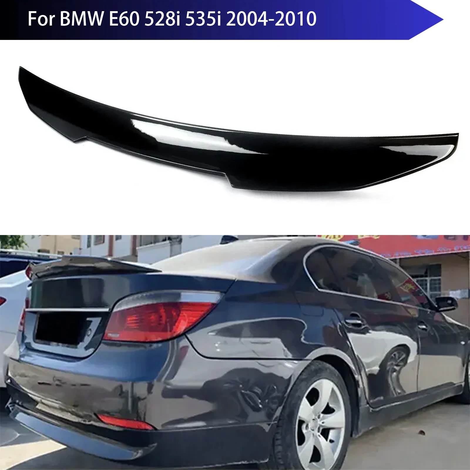 

Стильный спойлер для багажника BMW E60 528i 535i 2004-2010 PSM губа Утконос заднее крыло хвост диффузор спойлер пластина автозапчасти