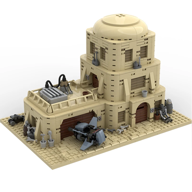 Moc-bloques de construcción de Star Movie, modelo de bicicleta de velocidad, Casa del desierto, tecnología, bloques modulares, regalos, juguetes de Navidad, conjuntos de bricolaje, montaje