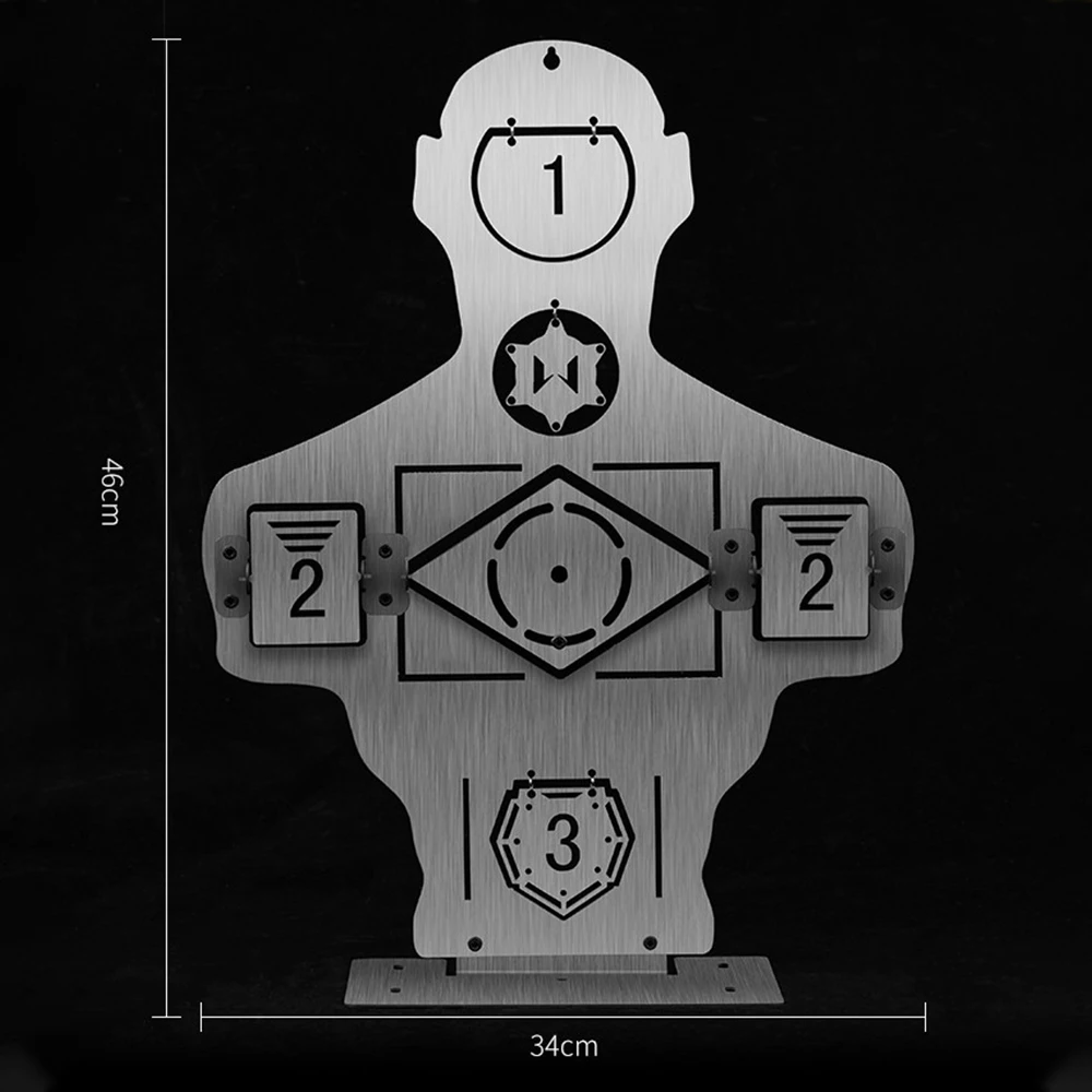 Alvos de treino de tiro tático Prática de quadro de tiro Alvo profissional em aço inoxidável para fisga de tiro com arco Airsoft Bola de gel Alvo de bala macia