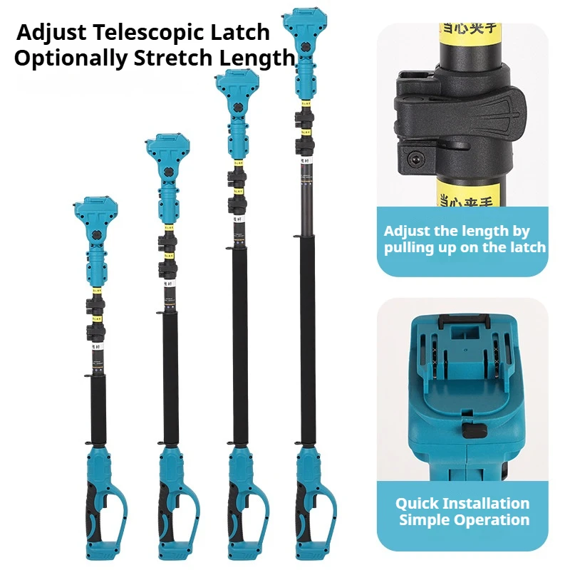 21 فولت الكهربائية عالية فرع المقلم حديقة مجموعة بطارية تعمل بالطاقة مقص التقليم فرش تمديد المقصات مع القطب تلسكوبي #5