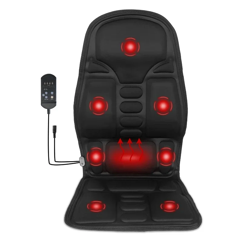 

1Pc Electric Back Massager with Heating Function Seat Cushion 8 Vibration Modes 3 Strength Levels Car Seat Seat Cushion