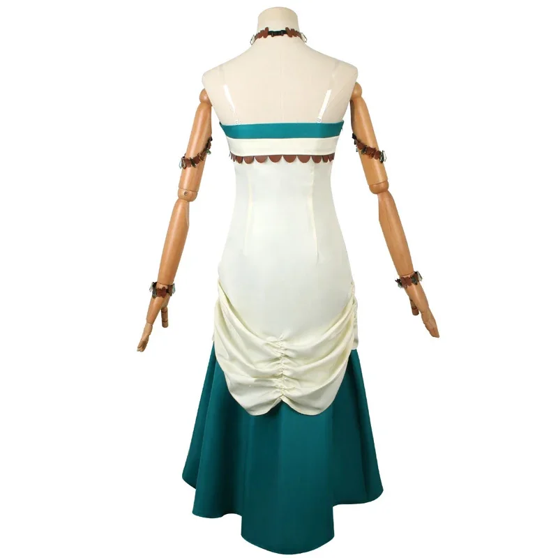 ชุดเจ้าหญิง Zelda คอสเพลย์สง่างามชุดนางฟ้าเซ็กซี่ชุดเครื่องแบบผ้าโพกศีรษะชุดชุดอุปกรณ์ฮาโลวีนเครื่องแต่งกายผู้หญิง