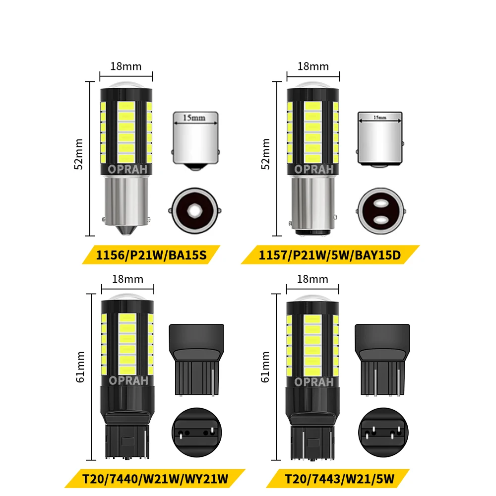 LED 자동차 트럭 신호등, 12V, 24V, Canbus BAU15S, PY21W, P21W, 1157, BAY15D, 7440 7443 전구, 5630SMD, DRL 방향 지시등, 10 개