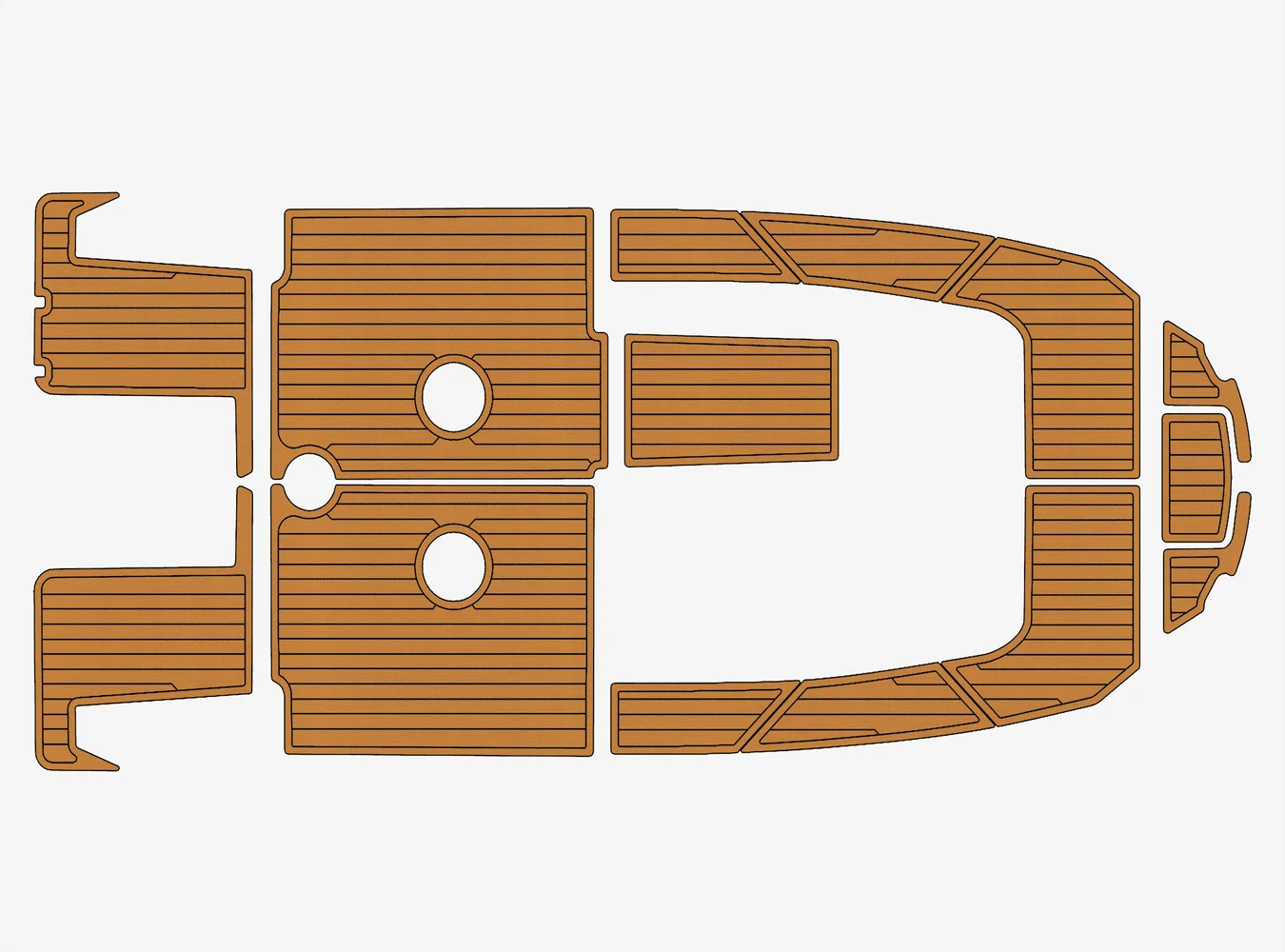 2014 Quicksilver 675 مفتوح 1/4 "6 مللي متر إيفا رغوة عدم الانزلاق بولي كلوريد الفينيل خشب الساج التزيين البحرية حصيرة سيديك gatorstep السجاد أرضية بحرية #1