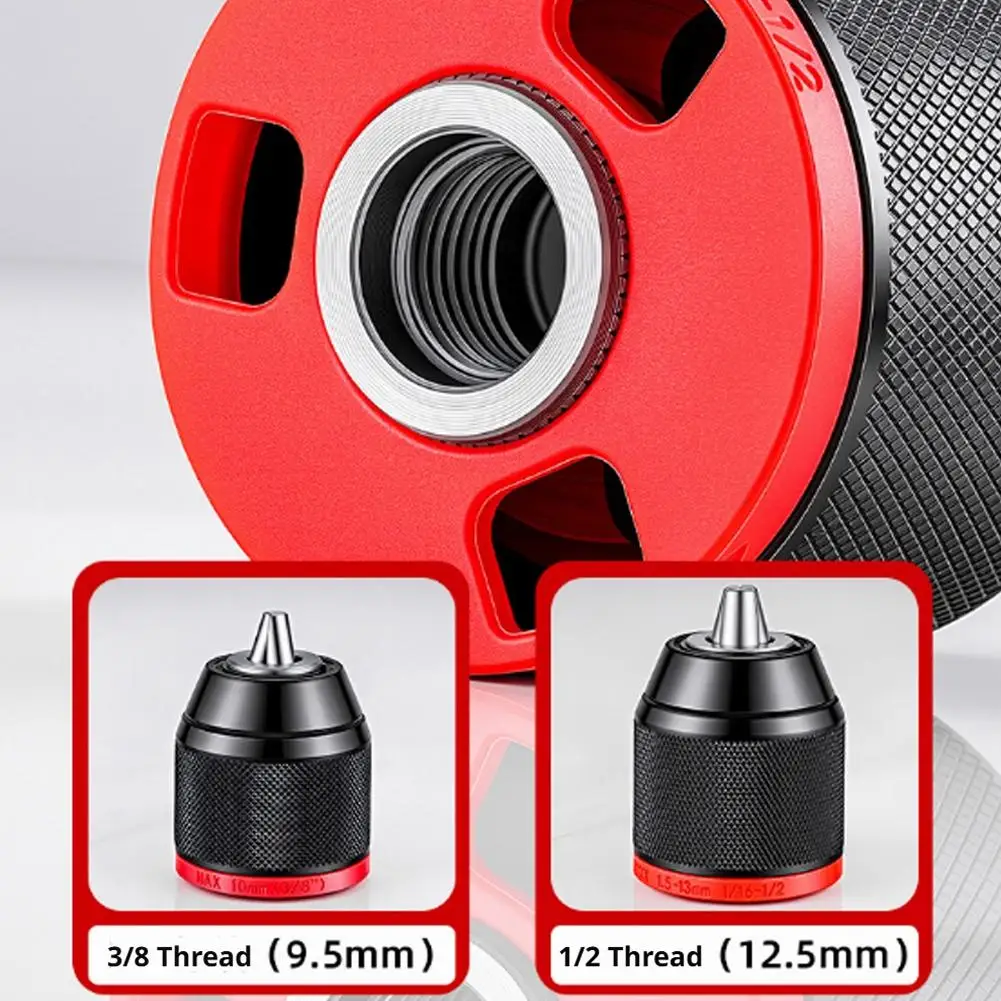 Metall-Schlüsselloses Bohrfutter, 0,8~10mm, 1,5~13mm, 3-Backen-Ratschen-Selbstsperrfutter, für elektrische Handbohrmaschine, Akku-Bohrmaschine & Lithium-Bohrmaschine
