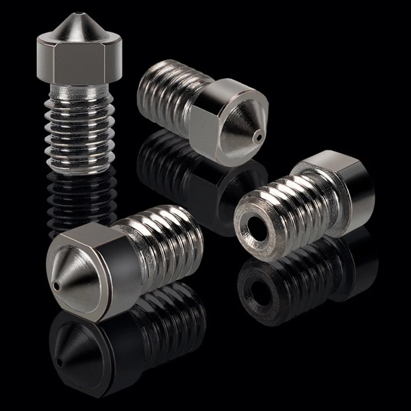 V6 Düse aus gehärtetem Stahl 0,2/0,4/0,6/0,8/1mm 1,75mm Filament M6 3D-Druckerdüse für Ender 3 Hotend Titan Extruder Prusa I3 MK3 – Detail 12