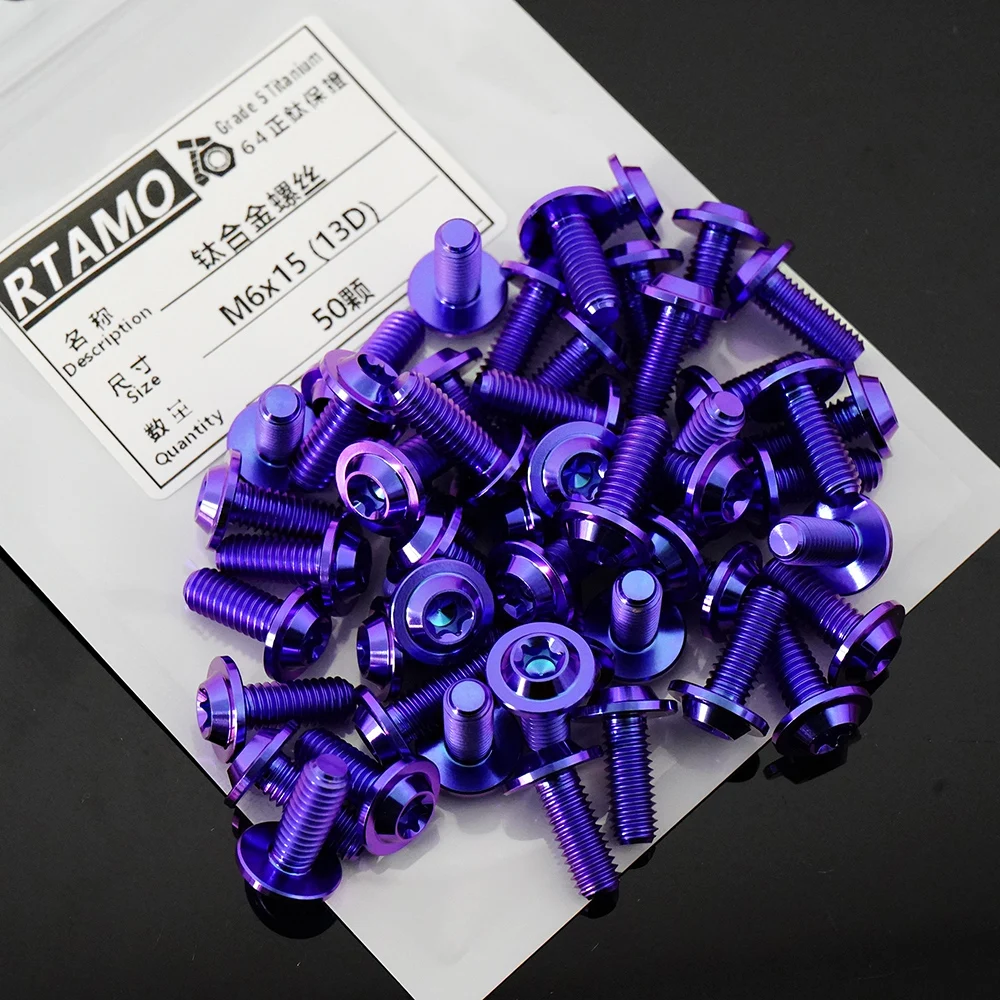 RTAMO 티타늄 볼트 M5 M6 M8 M10 도매용 나사 자전거 오토바이 개조용 패스너