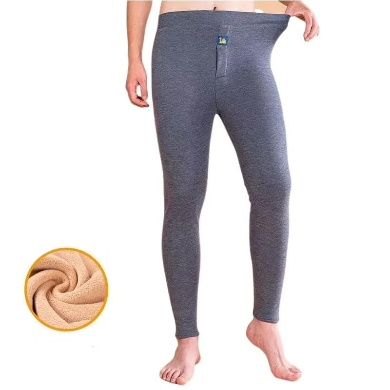 Thermal Underwear Men\'s Winter Clothes Fleece Keep Warm Pants Soft Comfortable Underpants Sleepwear Breathable Thermo Leggings
