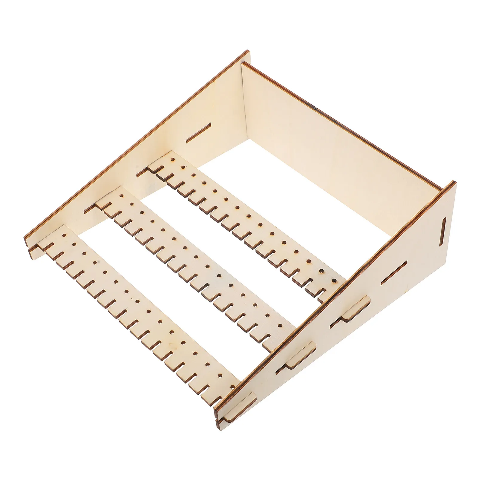 Multilayer Wood Earring Display Stand Jewelry Organizer Detachable Stand for Craft Shows Vendors Retail Display