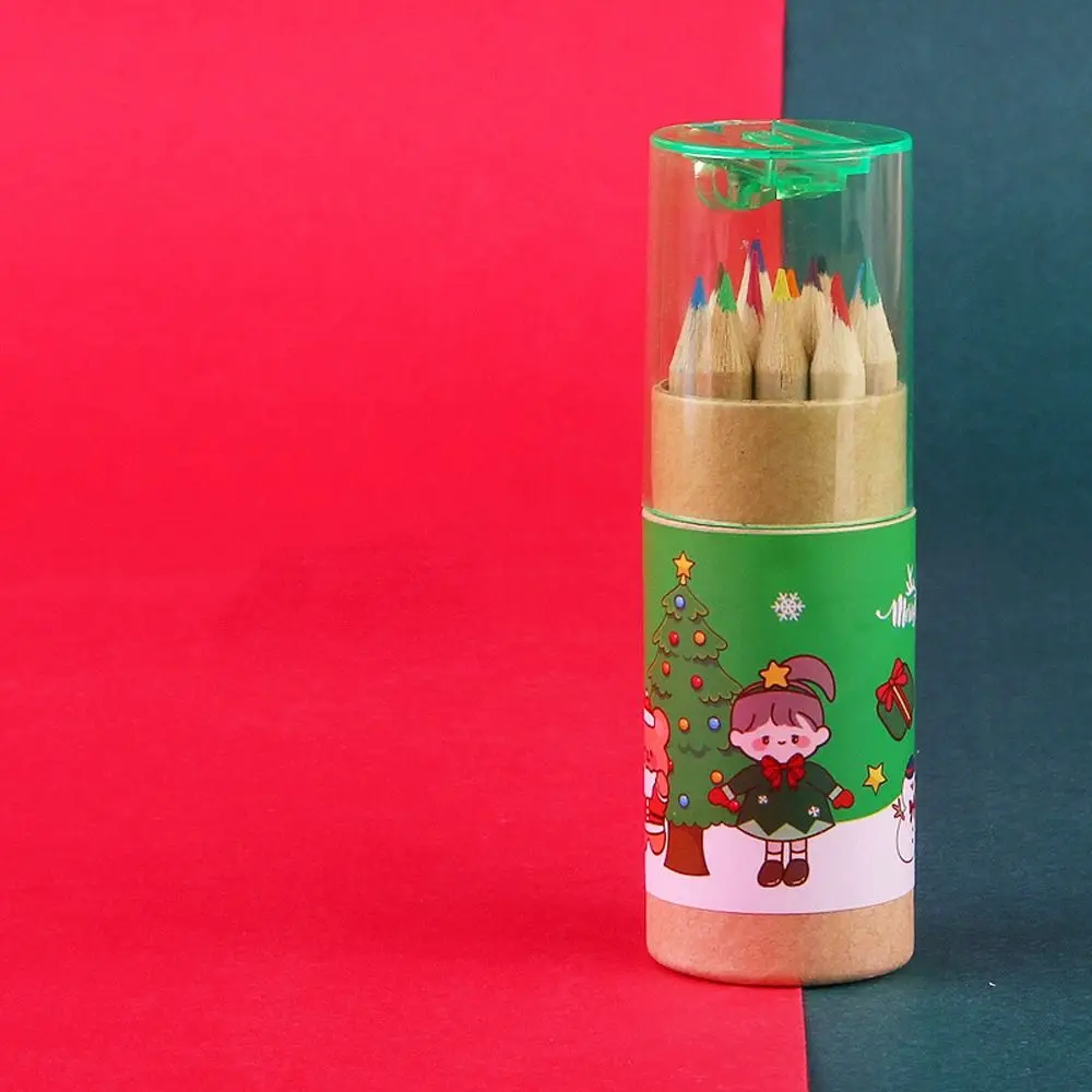 Painting Painting Pen with Built-in Sharpener Gift Drawing Pencils Sketching Pen Wooden Pencils Christmas Colored Pencils