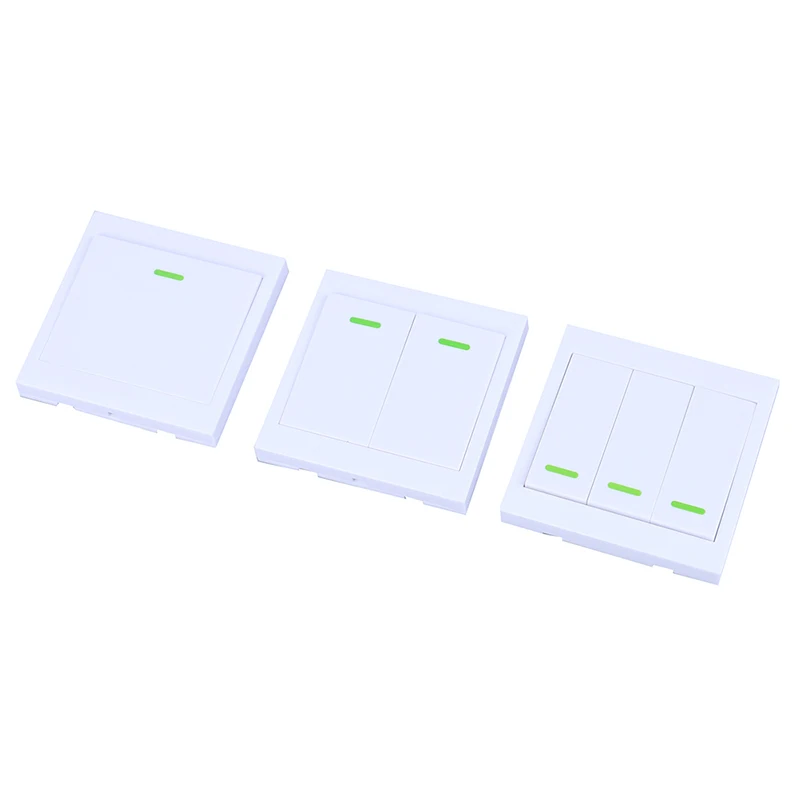 433Mhz 86 Wall Panel Wireless Remote Control Switch Transmitter 1 2 3 Button RF Receiver For Bedroom Ceiling Light Lamp