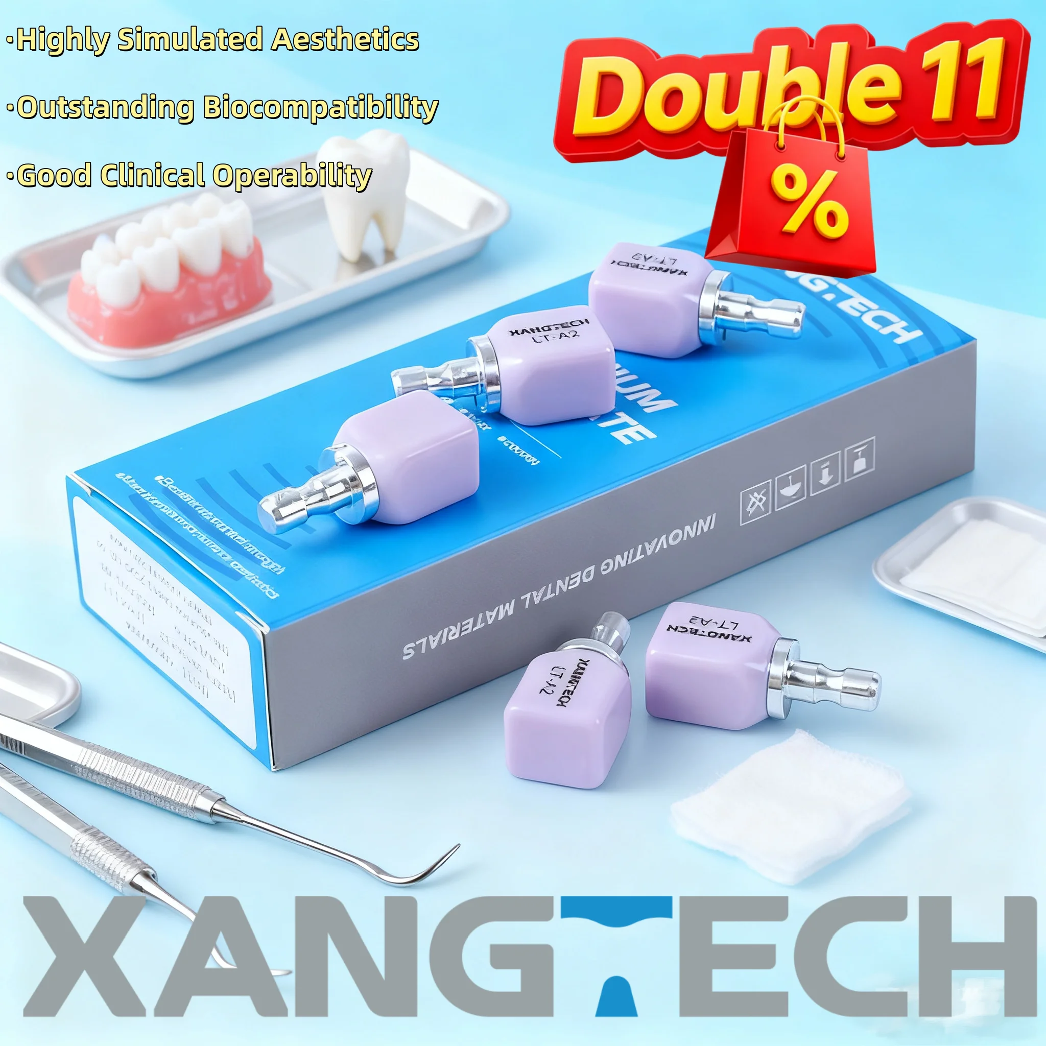 

New 5pcs Lithium Disilicate Blocks C14 Glass Ceramic Dental Lab for Sirona Cerec CAD/CAM for Crown Veneer Dental Material