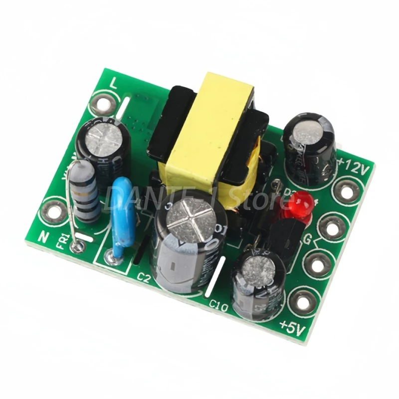 AC-DC switching power supply module isolated PCB board output 12V0.5A+5V input 110-220V