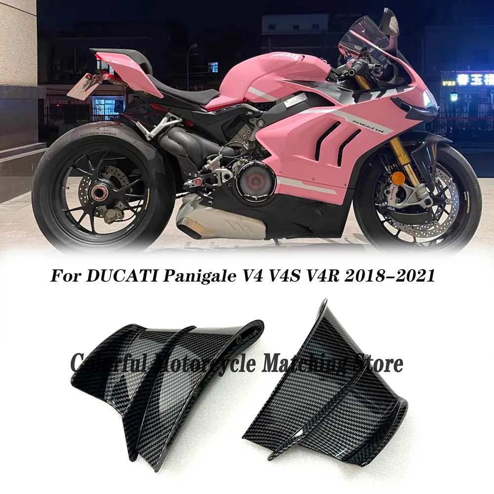 

For DUCATI Panigale V4 S R 2018 2019 2020 2021 Motorcycle Accessories ABS Plastic Winglets Air Deflectors Kit Side Fixed Wings