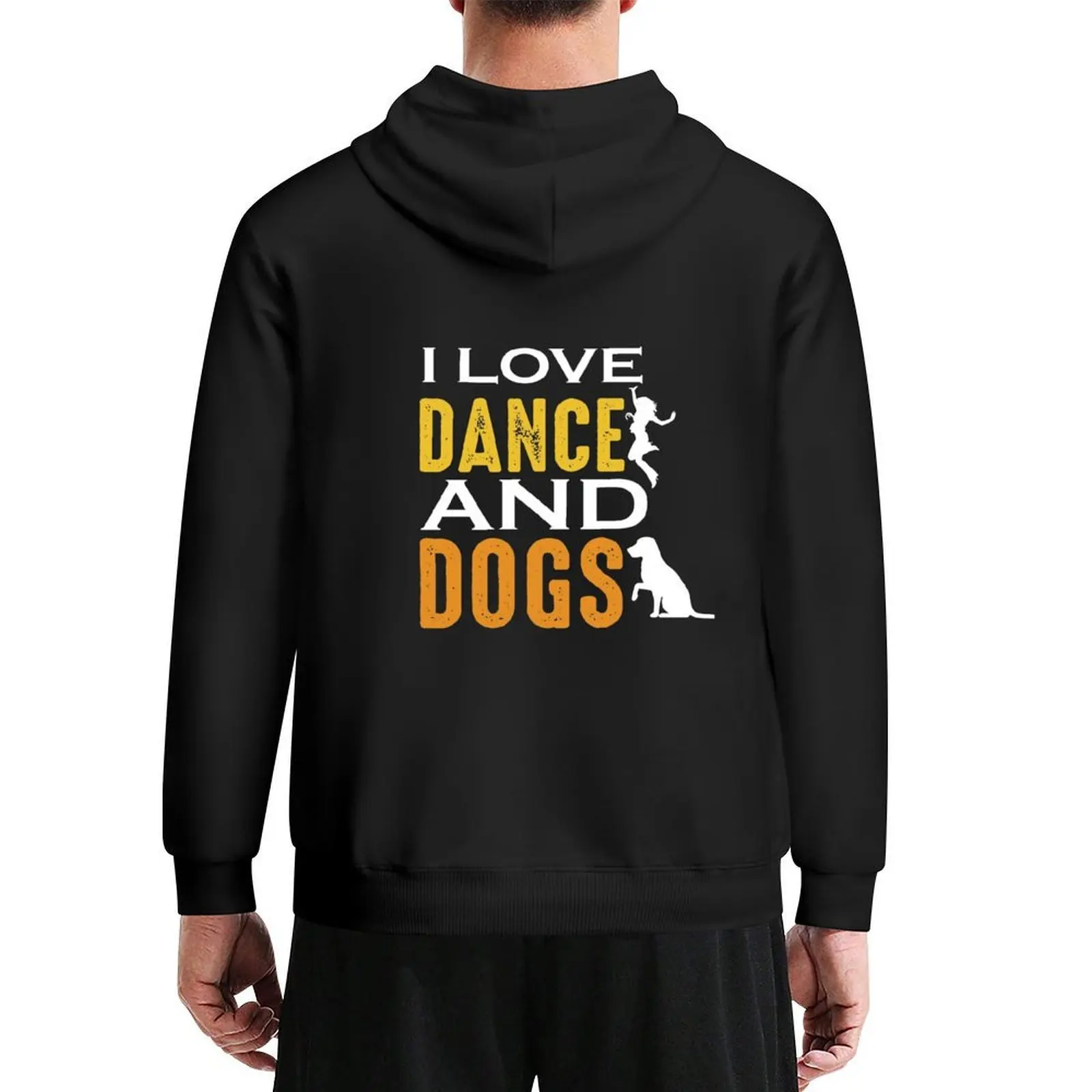 

I love dance and dogs Hoodie men wear autumn mens clothes men's sweat-shirt set new in hoodies & sweat-shirt