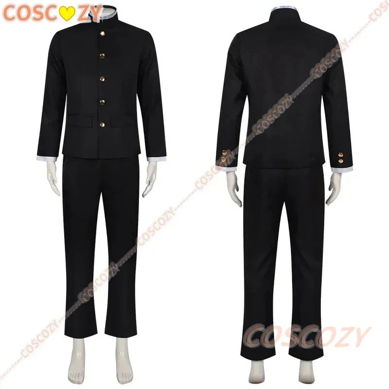 Dandadan Ken Takakura Cosplay Costume Wig Okarun School Uniform Black Jacket Gakuran Outfit Glasses Halloween Christmas Suit