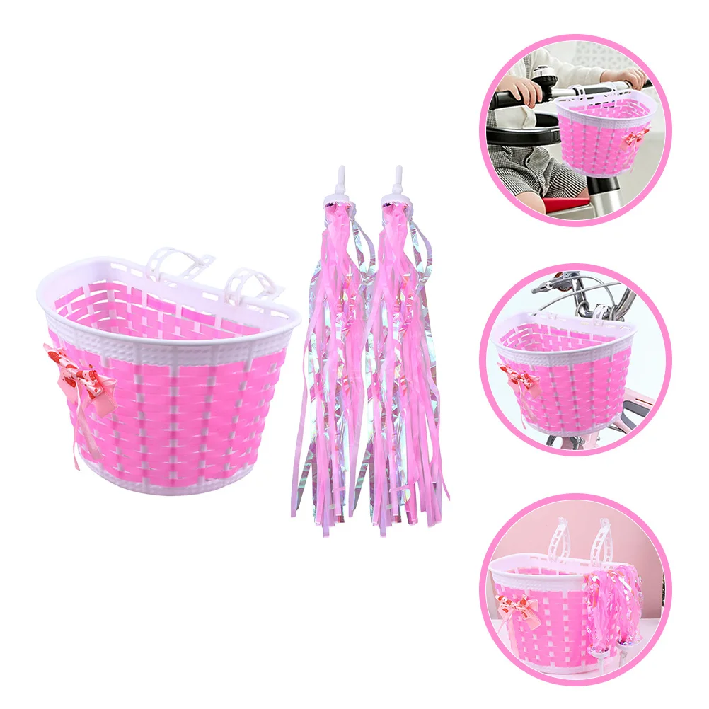 

1Set Decorative Bike Streamers Handlebar Tassels Kids Bicycle Basket Bright Colorful Ribbons Stylish Cycling Supplies