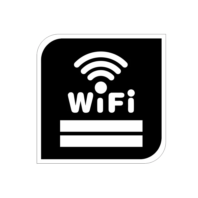 Sinalização WiFi para loja pública, adesivos de parede de restaurantes, acrílico, 3D, conta, senha, sinal lembrete quente, regravável, 3D