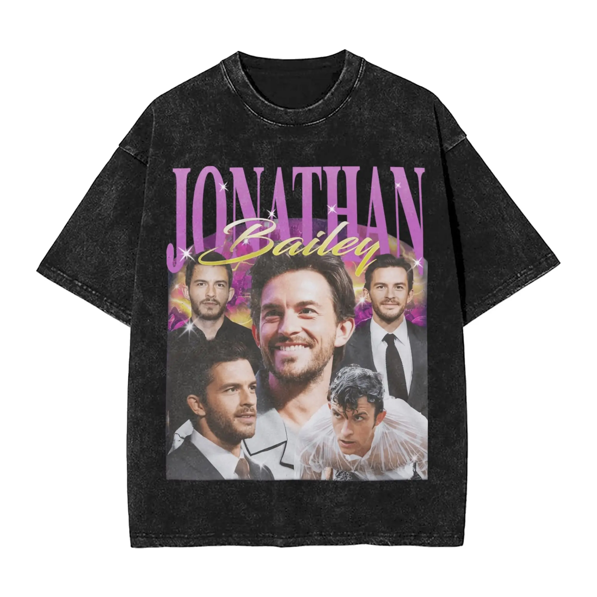 Men Jonathan Bailey T-Shirts Prince Fiyero Tees Summer Vintage Short Sleeve T-Shirt Crewneck Harajuku Casual Tee Shirt Hot