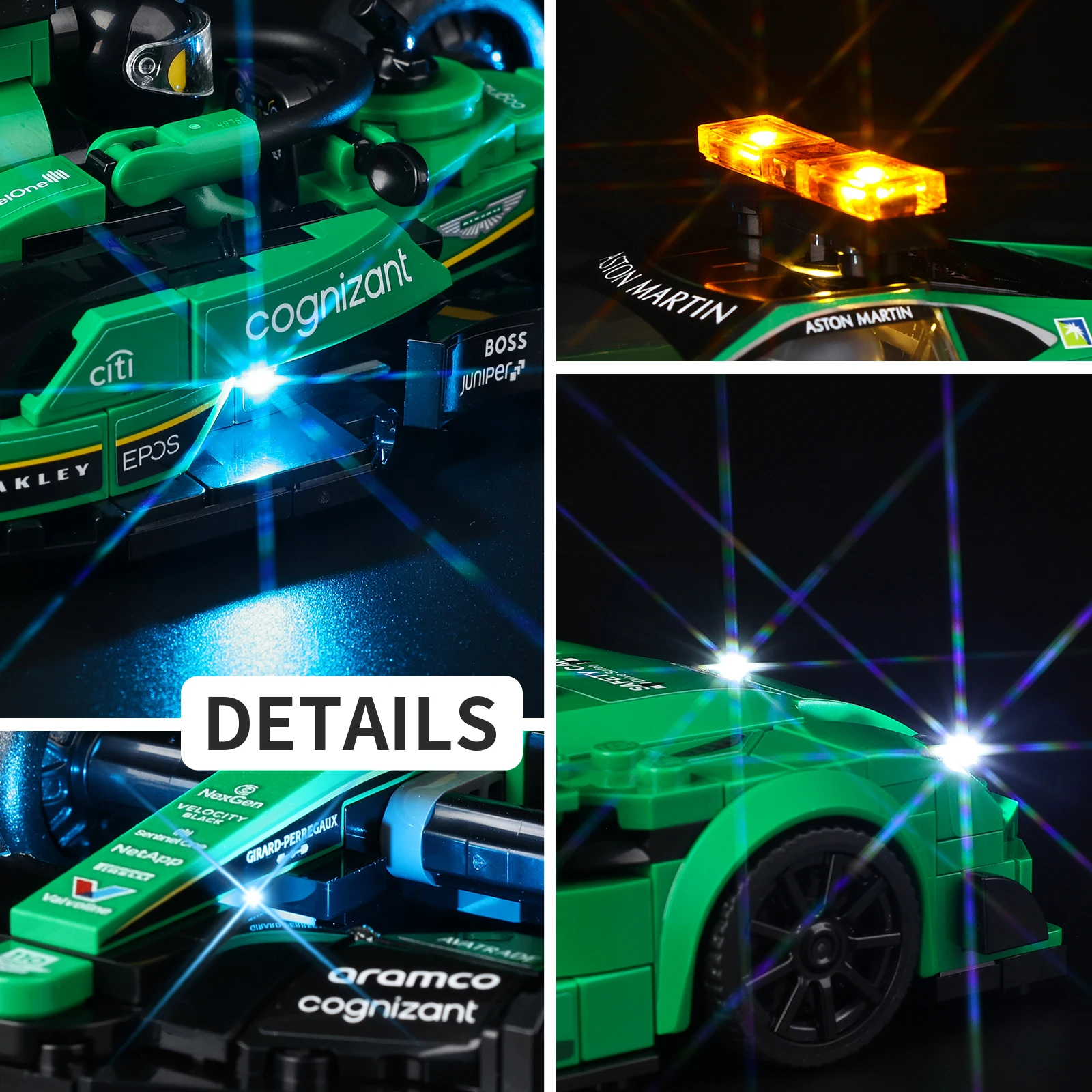 

Светодиодная подсветка для конструктора LEGO Aston Martin Safety Car & AMR23 76925