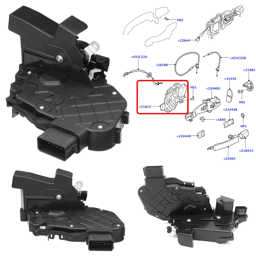 

Front Rear Left Right Door Lock Actuator For Land Rover Discovery 3 4 MK3 MK4 Freelander 2 LR011277 LR011275 LR011303 LR014101