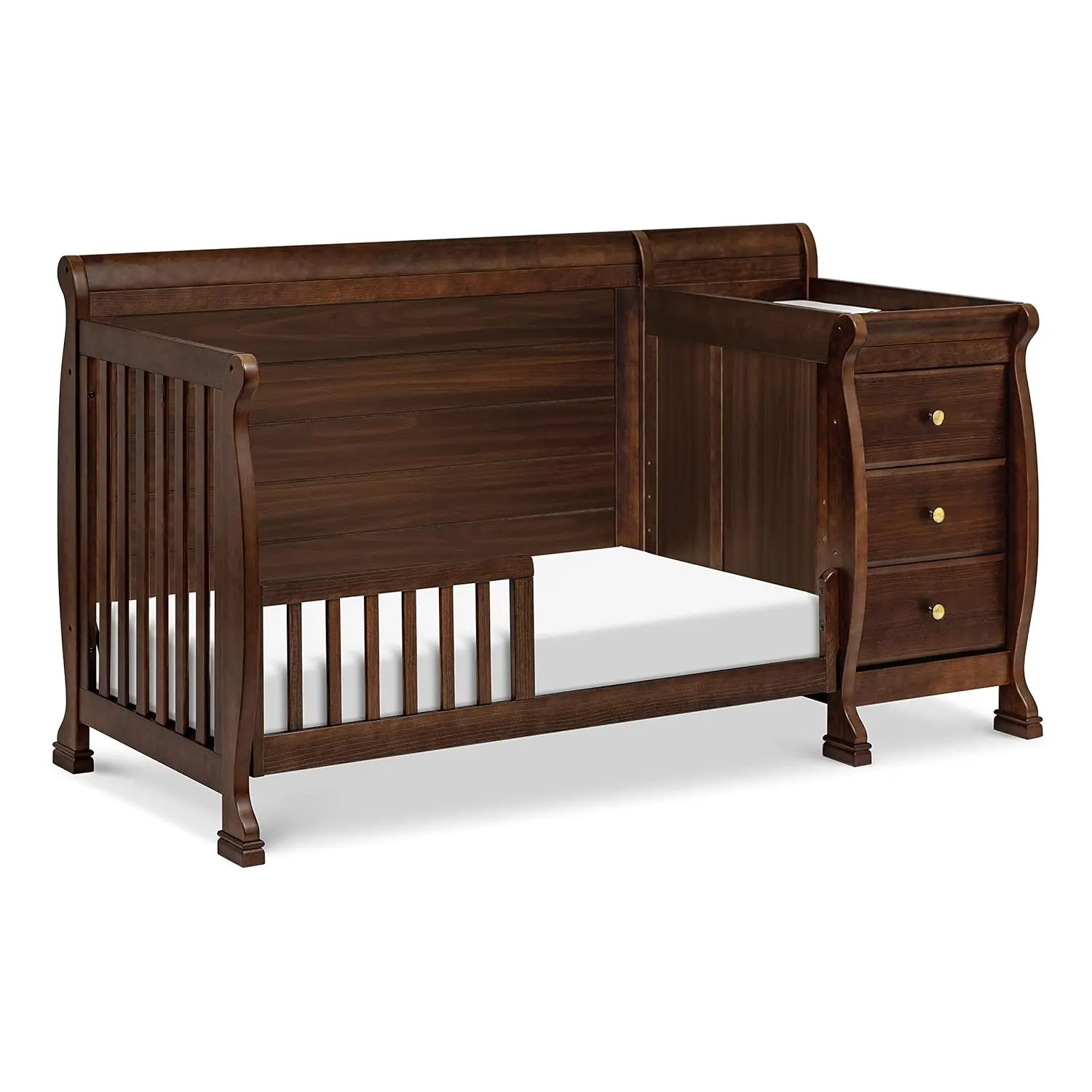 DaVinci Kalani 4-in-1 Convertible Crib and Changer Combo in Espresso