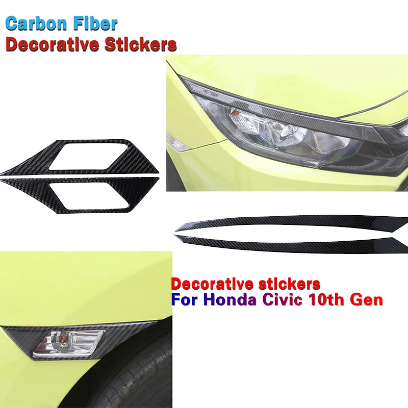 

Декоративная полоса из углеродного волокна для передней фары HONDA CIVIC G10 10 2015-2019
