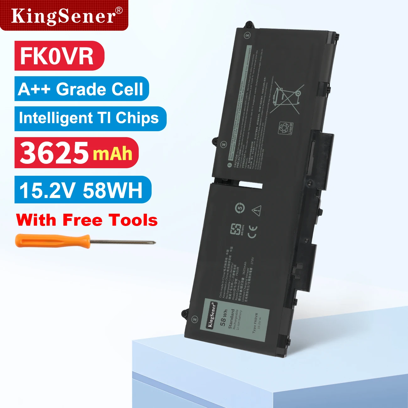 KingSener FK0VR 07KRV Battery For DELL Latitude 5430 5530 5330 7530 7430 7330 Precision P104F005 P104F006 078FWY 4FVJG O7KRV