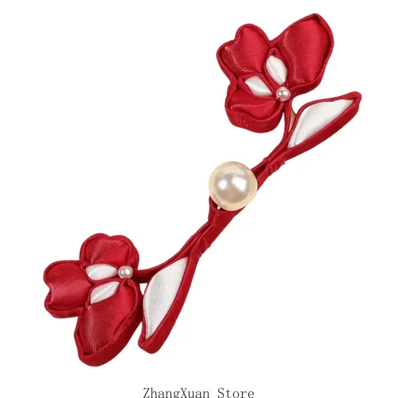Nähknopf für traditionelle Outfits, handgefertigtes Blumenzweig-Qipao-Detail für DIY-Kleidungsreparaturen und – Detail 9