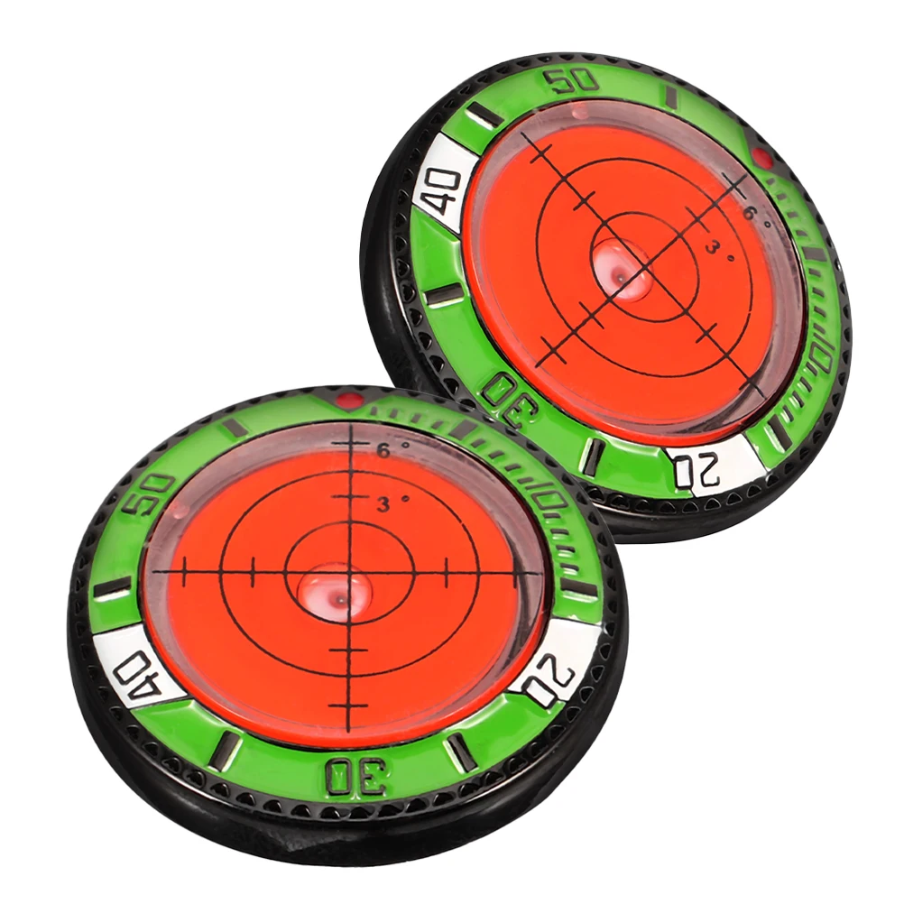 2 قطعة علامات كرة جولف مستديرة ABS البلاستيك عالية الدقة المحمولة خفيفة الوزن لوازم صديقة للبيئة